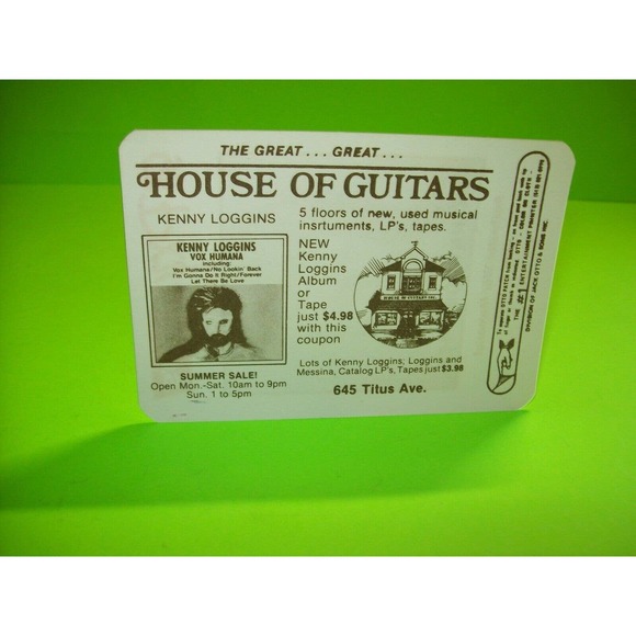 Kenny Loggins Vox Humana Backstage Pass Original 1985 Concert Tour Levi's Jeans - Picture 4 of 4